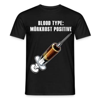 Groupe sanguin de Mörkrost - T-shirt homme - noir - Devant - AI Model Male 178 light (178cm)