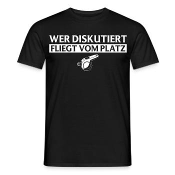 Referee - Who discusses flies referee - Men's T-Shirt - black - Front - AI Model Male 178 light (178cm)