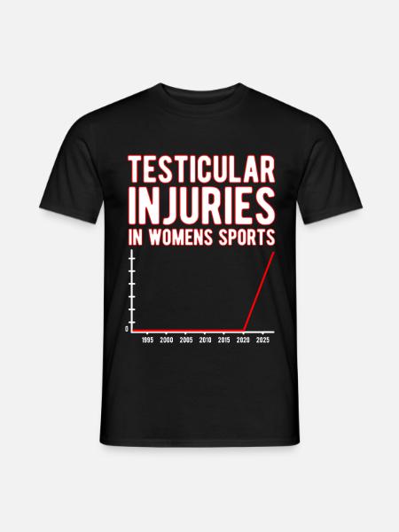 Testicular Injuries In Womens Sport Unwearable - Männer T-Shirt - Schwarz