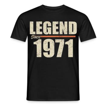Anniversaire 1971 | Légende depuis 1971 - T-shirt homme - noir - Devant - AI Model Male 178 light (178cm)
