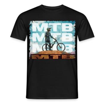 MTB - Men's T-Shirt - black - Front - AI Model Male 178 light (178cm)