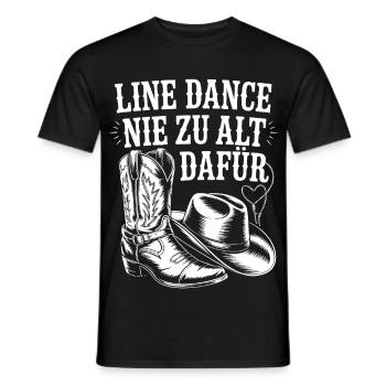 Line Dance Nie Zu Alt Dafür - Männer T-Shirt - Schwarz - Vorne - AI Model Male 178 light (178cm)