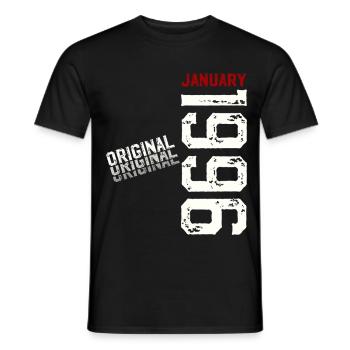 30e anniversaire Original janvier 1996 - T-shirt homme - noir - Devant - AI Model Male 178 light (178cm)