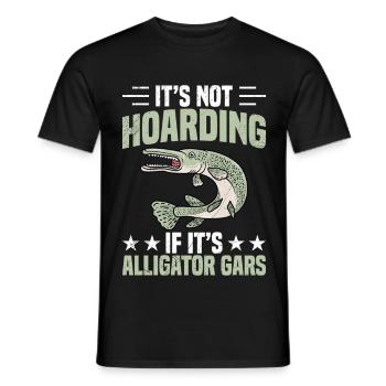 Canne à alligator et moulinet Pêche à l’alligator gar - T-shirt homme - noir - Devant - AI Model Male 178 light (178cm)