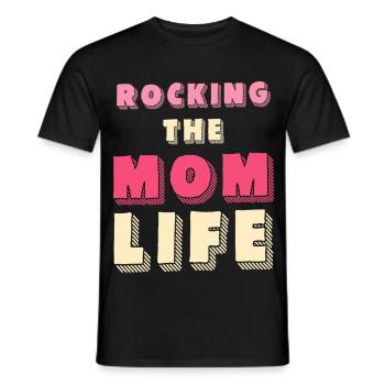 Chemise Vie de Mère - T-shirt homme - noir - Devant - AI Model Male 178 light (178cm)