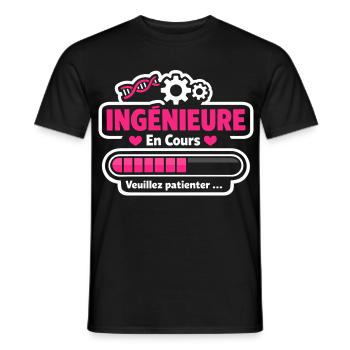 Future Ingénieure Chargement Cadeau Drôle Études - Männer T-Shirt - Schwarz - Vorne - AI Model Male 178 light (178cm)