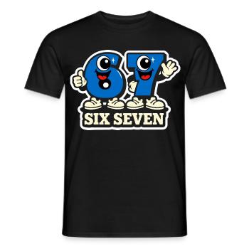 67 Six Seven Italian Meme - Männer T-Shirt - Schwarz - Vorne - AI Model Male 178 light (178cm)