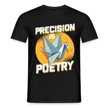 Origami Precision Is Poetry - Men's T-Shirt - black - Front - AI Model Male 178 light (178cm)