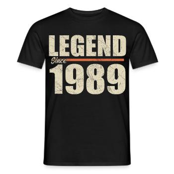 Birthday 1989 | Legend since 1989 - Men's T-Shirt - black - Front - AI Model Male 178 light (178cm)