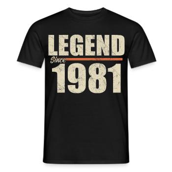 Genial seit 1981 - Männer T-Shirt - Schwarz - Vorne - AI Model Male 178 light (178cm)