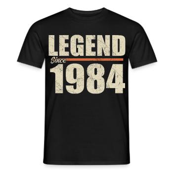 Geburtstag 1984 | Legende seit 1984 - Männer T-Shirt - Schwarz - Vorne - AI Model Male 178 light (178cm)
