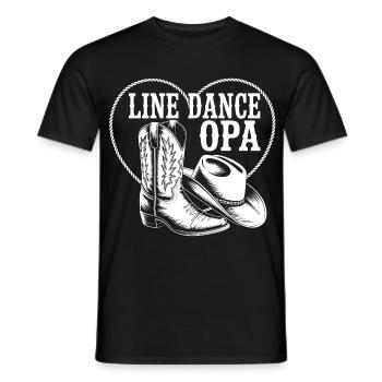 Line Dance Opa Herz Boot - Männer T-Shirt - Schwarz - Vorne - AI Model Male 178 light (178cm)