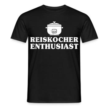 Cooking Rice Cooker ENTHUSIAST Fun - Men's T-Shirt - black - Front - AI Model Male 178 light (178cm)