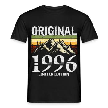 1996 Vintage Birthday Retro Gift - Men's T-Shirt - black - Front - AI Model Male 178 light (178cm)