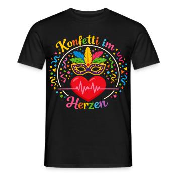 Fête de confettis Confettis Costume Carnaval Carnaval - T-shirt homme - noir - Devant - AI Model Male 178 light (178cm)