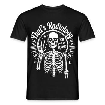Radiologie Skelett Motiv - Männer T-Shirt - Schwarz - Vorne - AI Model Male 178 light (178cm)