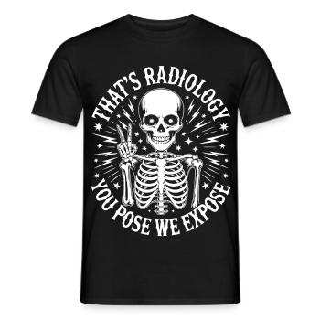 Skeleton Peace Radiology Logo - T-shirt homme - noir - Devant - AI Model Male 178 light (178cm)