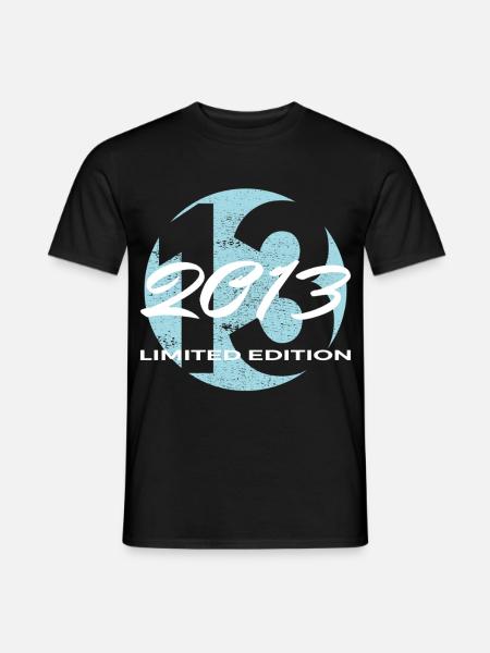 13. Geburtstag 2013 Jungen und Mädchen Geschenk - Männer T-Shirt - Schwarz
