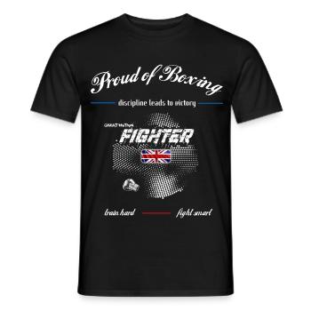 Proud of Boxing - fighter - United Kingdom - Men's T-Shirt - black - Front - AI Model Male 178 light (178cm)