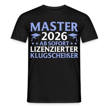 Studies Completed 2026 Master's Degree Gift - Men's T-Shirt - black - Front - AI Model Male 178 light (178cm)