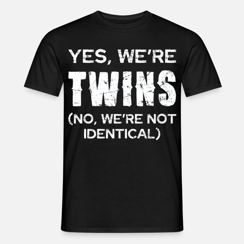 Zwillingswitz: Nicht identisch - Männer T-Shirt - Schwarz