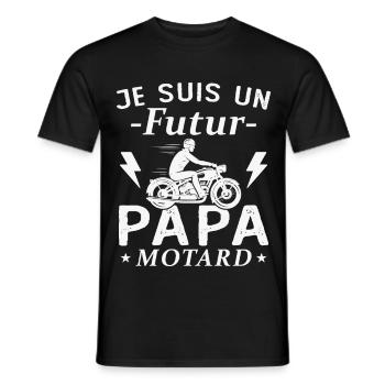 I'm a biker dad-to-be - Men's T-Shirt - black - Front - AI Model Male 178 light (178cm)