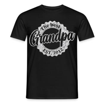Le meilleur grand-père depuis 2012 - T-shirt homme - noir - Devant - AI Model Male 178 light (178cm)