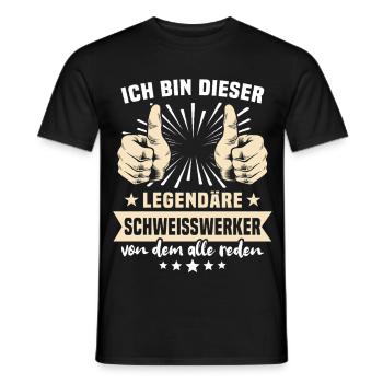 Welder's sayings - Men's T-Shirt - black - Front - AI Model Male 178 light (178cm)