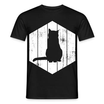 Croquis de chat - T-shirt homme - noir - Devant - AI Model Male 178 light (178cm)