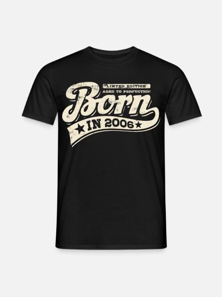 Né en 2006 - Anniversaire - Édition limitée - T-shirt homme - noir