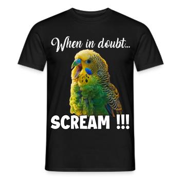 Cadeaux créatifs Bird Friends Perruche - T-shirt homme - noir - Devant - AI Model Male 178 light (178cm)