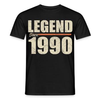Anniversaire 1990 | Légende depuis 1990 - T-shirt homme - noir - Devant - AI Model Male 178 light (178cm)