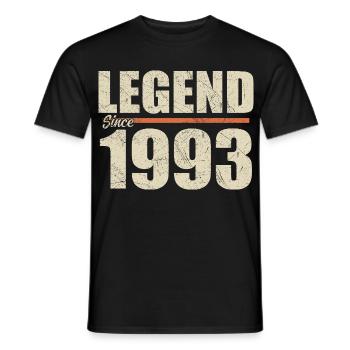 Jubiläum 1993 | Legende seit 1993 - Männer T-Shirt - Schwarz - Vorne - AI Model Male 178 light (178cm)