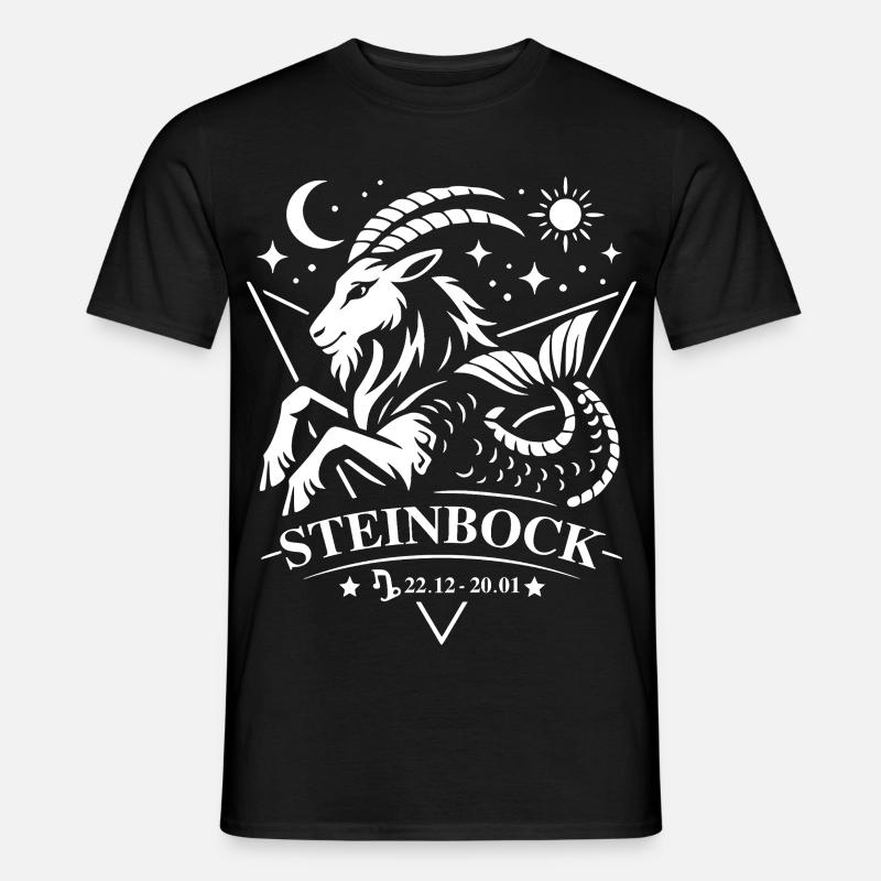 Steinbock Sternenzeichen - Männer T-Shirt - Schwarz