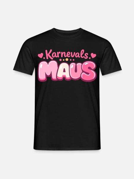 Karnevalsmaus Köln – Jeck im Fastelovend - Männer T-Shirt - Schwarz