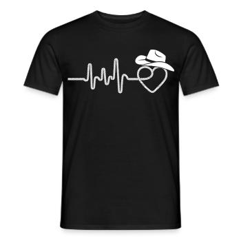 La danse en ligne est mon cardio – la danse country western - T-shirt homme - noir - Devant - AI Model Male 178 light (178cm)