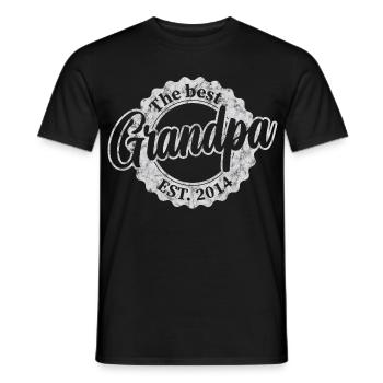 Le meilleur grand-père depuis 2014 - T-shirt homme - noir - Devant - AI Model Male 178 light (178cm)