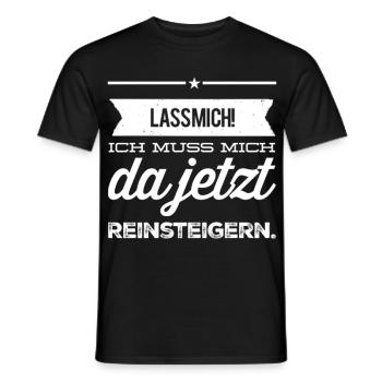 Drôle. Laisse-moi, je dois m’y mettre - T-shirt homme - noir - Devant - AI Model Male 178 light (178cm)