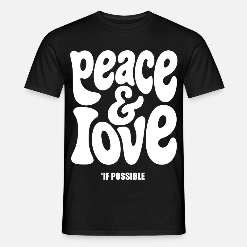 FRIEDENSLIEBE #2 – lass uns reden. - Männer T-Shirt - Schwarz