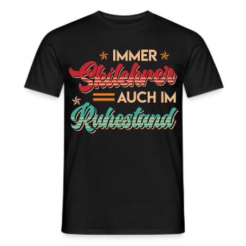 Rente IMMER SKIFAHRER AUCH IM RUHESTAND Lustig - Männer T-Shirt - Schwarz - Vorne - AI Model Male 178 light (178cm)