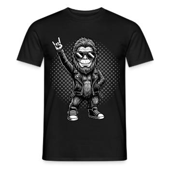 Rock, Rocker, Rock Musik, Heavy Metal, Rock Hand - Männer T-Shirt - Schwarz - Vorne - AI Model Male 178 light (178cm)