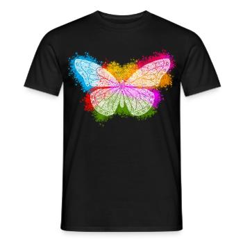 Zentangle Butterfly - Men's T-Shirt - black - Front - AI Model Male 178 light (178cm)