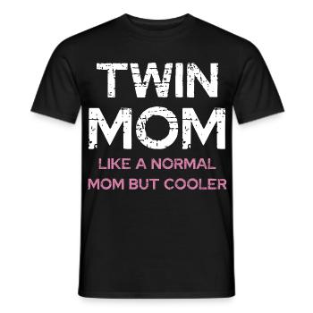 Zwillingsmama – cooler als normale Mama - Männer T-Shirt - Schwarz - Vorne - AI Model Male 178 light (178cm)