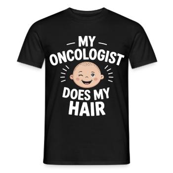 Mein Onkologe macht mein Haar - Männer T-Shirt - Schwarz - Vorne - AI Model Male 178 light (178cm)