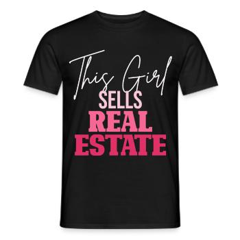 Diese Frau verkauft Immobilien - Männer T-Shirt - Schwarz - Vorne - AI Model Male 178 light (178cm)