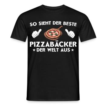 Pizza Best Pizza Maker Gift Idea - Men's T-Shirt - black - Front - AI Model Male 178 light (178cm)