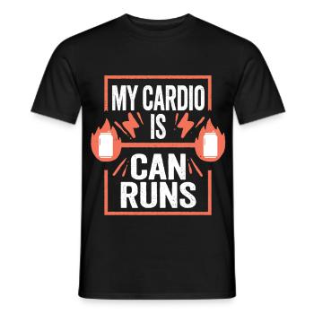 Boissons énergisantes : mon cardio fait des courses - T-shirt homme - noir - Devant - AI Model Male 178 light (178cm)