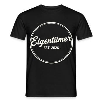 Owner Est. 2026 – Proud Owner Retro - Men's T-Shirt - black - Front - AI Model Male 178 light (178cm)