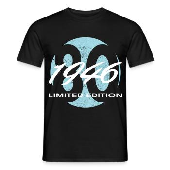 80th Birthday 1946 Gift for Men and Women - Men's T-Shirt - black - Front - AI Model Male 178 light (178cm)