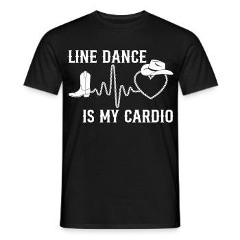 Line dancing is my cardio - Men's T-Shirt - black - Front - AI Model Male 178 light (178cm)